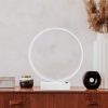 Elegáns fehér asztali lámpa, fém ház, 30 cm x 35 cm x 9 cm | 12W LED, 3000K, 80 CRI | Tökéletes otthoni és irodai használatra, stílusos és funkcionális dizájnhoz