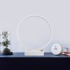 Elegáns fehér asztali lámpa, fém ház, 30 cm x 35 cm x 9 cm | 12W LED, 3000K, 80 CRI | Tökéletes otthoni és irodai használatra, stílusos és funkcionális dizájnhoz