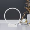 Elegáns fehér asztali lámpa, fém ház, 30 cm x 35 cm x 9 cm | 12W LED, 3000K, 80 CRI | Tökéletes otthoni és irodai használatra, stílusos és funkcionális dizájnhoz