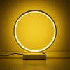 Elegáns fehér asztali lámpa, fém ház, 30 cm x 35 cm x 9 cm | 12W LED, 3000K, 80 CRI | Tökéletes otthoni és irodai használatra, stílusos és funkcionális dizájnhoz