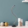 Elegáns fekete asztali lámpa, fém ház, 57 cm magasság, 13 cm talp, 16W LED 3000K, 80 CRI, 200 cm kábel, be-/kikapcsoló | Modern dekorációhoz tökéletes