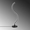 Elegáns fekete asztali lámpa, fém ház, 57 cm magasság, 13 cm talp, 16W LED 3000K, 80 CRI, 200 cm kábel, be-/kikapcsoló | Modern dekorációhoz tökéletes