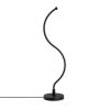 Elegáns fekete asztali lámpa, fém ház, 57 cm magasság, 13 cm talp, 16W LED 3000K, 80 CRI, 200 cm kábel, be-/kikapcsoló | Modern dekorációhoz tökéletes