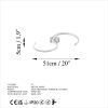Elegáns krómcsillár, fém test, 25 cm szélesség x 51 cm magasság | SMD LED 16W 3000K | Stílusos világítás a modern lakberendezéshez