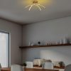 Elegáns arany csillár, fém test, 57 cm szélesség, 20 cm magasság | SMD LED 28W 3000K | Stílusos világítás a modern lakberendezéshez és hangulathoz