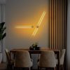 Stílusos szürke fali lámpa, fém ház, 91x10x7 cm és 62x10x7 cm | LED 13W és 8W, IP20 | Modern design otthoni és irodai világításhoz