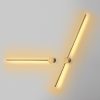 Stílusos szürke fali lámpa, fém ház, 91x10x7 cm és 62x10x7 cm | LED 13W és 8W, IP20 | Modern design otthoni és irodai világításhoz