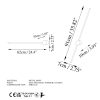 Stílusos szürke fali lámpa, fém ház, 91x10x7 cm és 62x10x7 cm | LED 13W és 8W, IP20 | Modern design otthoni és irodai világításhoz
