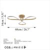 Elegáns arany csillár, fém test, 68 x 14 x 68 cm | SMD LED, 3 x 11W 3000K | Stílusos világítás a modern lakberendezéshez és hangulathoz