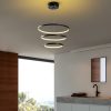 Elegáns fekete csillár, fém test, 50 cm szélesség x 80 cm magasság | SMD LED 28W 3000K | Stílusos világítás a modern lakberendezéshez és hangulathoz