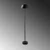 Stílusos fekete állólámpa, fém ház, 115 cm magasság, 20 cm átmérő | 80 CRI, LED 5W, 8 órás akkumulátor-élettartam | Tökéletes modern lakóterekbe