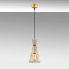 Elegáns fényes arany csillár, fém test, állítható magasságú, 15 x 15 x 125 cm | E27 aljzat, max 40W | Modern Glam Design otthoni és irodai használatra