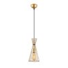Elegáns fényes arany csillár, fém test, állítható magasságú, 15 x 15 x 125 cm | E27 aljzat, max 40W | Modern Glam Design otthoni és irodai használatra