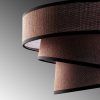 Elegáns sötétbarna csillár, állítható magasságú 30-120 cm, fém test, 3 szövet sapka (Ø40/32/22) | Tökéletes modern lakóterekhez, IP20