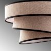 Elegáns világosbarna csillár, állítható magasságú 30-120 cm, fém test, szövet sapka, Ø40/32/22 | Tökéletes modern lakóterekhez, stílusos és funkcionális kialakításhoz