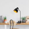 Stílusos fekete-arany asztali lámpa, fém ház, 60 cm magasság | E14 aljzat, max. 40W, IP20 | Modern ipari design otthoni és irodai dekorációhoz