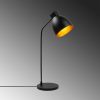 Stílusos fekete-arany asztali lámpa, fém ház, 60 cm magasság | E14 aljzat, max. 40W, IP20 | Modern ipari design otthoni és irodai dekorációhoz