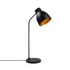 Stílusos fekete-arany asztali lámpa, fém ház, 60 cm magasság | E14 aljzat, max. 40W, IP20 | Modern ipari design otthoni és irodai dekorációhoz