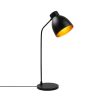 Stílusos fekete-arany asztali lámpa, fém ház, 60 cm magasság | E14 aljzat, max. 40W, IP20 | Modern ipari design otthoni és irodai dekorációhoz