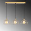 Elegáns fényes arany csillár, fém test, állítható magasságú, 101 x 28 x 126 cm | 3 x E27 Max 40W | Modern Glam Design otthoni és irodai használatra
