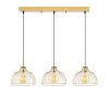 Elegáns fényes arany csillár, fém test, állítható magasságú, 101 x 28 x 126 cm | 3 x E27 Max 40W | Modern Glam Design otthoni és irodai használatra