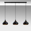 Elegáns fekete csillár, fém test, állítható magasság 38-126 cm, 140 x 30 cm | 3 x E27 aljzat, IP20 | Tökéletes modern lakóterekbe és étkezőkbe