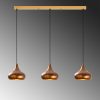Vintage fém csillár, állítható magasságú 38-126 cm, Ø30 cm sapka, 3 x E27 Max 40W, 220-240V, IP20 | Elegáns világítás otthonokba és étkezőkbe