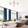 Elegáns Vintage csillár, fém test és üvegsapka, 70 x 70 cm, 39 cm Magasság | 3 x E14 aljzat, réz kivitel | Modern Glam otthoni dekorációhoz