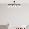 Modern ipari csillár, fekete és antik kivitel, állítható magasságú, 4 x E14 Max 40W, 70 x 15 x 35 cm | Stílusos világítás otthoni és irodai használatra