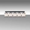 Modern skandináv csillár, fekete-fehér, 84 x 20 x 21 cm | Fém ház, szövet sapka, 5 x E27 foglalat | Elegáns világítás otthoni és irodai használatra