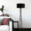 Elegáns fekete állólámpa, fém ház, 50 cm szélesség x 175 cm magasság | IP20, E27 Aljzat, 40W Max, 200 cm Kábel | Stílusos világítás modern terekbe