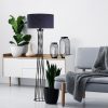 Stílusos állólámpa fém házzal, antracit színű, 50 cm szélesség x 175 cm magasság | E27 Aljzat, 40W Max, 200 cm Kábel, Be/Ki kapcsoló | Modern világítás otthoni és irodai használatra