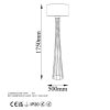 Elegáns fehér állólámpa, fém ház, 50 cm szélesség x 175 cm magasság | IP20, E27 Aljzat, 40W Max, 200 cm Kábel | Tökéletes modern lakóterekbe