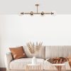 Elegáns vintage csillár, fém test és üvegsapka, 110 x 40 x 35 cm | 6 x E14 Max 40W, réz kivitel | Modern Glam Design otthoni és irodai használatra