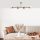 Elegáns vintage csillár, fém test és üvegsapka, 110 x 40 x 35 cm | 6 x E14 Max 40W, réz kivitel | Modern Glam Design otthoni és irodai használatra