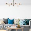 Elegáns vintage csillár, fém test, 113 x 40 x 46 cm | 7 db E14 aljzat, réz kivitel | Modern Glam Design a stílusos lakberendezéshez