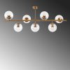 Elegáns vintage csillár, fém test, 113 x 40 x 46 cm | 7 db E14 aljzat, réz kivitel | Modern Glam Design a stílusos lakberendezéshez