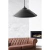 Stílusos UFO csillár, fekete, 50 cm Magasság | Állítható kábel, E27 aljzat, 40W Max | Modern ipari és skandináv design lakberendezéshez