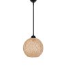 Kézzel készített juta csillár, 22 cm sapka, 55 cm magasság | Állítható kábel, E27 Max 40W | Bohém és skandináv design, fehér és barna színek, stílusos világítás