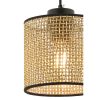 Elegáns bézs csillár fém testtel, 50 cm magas, CE tanúsítvánnyal, E27 foglalattal (max. 60 W), stílusos pamut sapkával (15x15x14 cm) modern terekhez