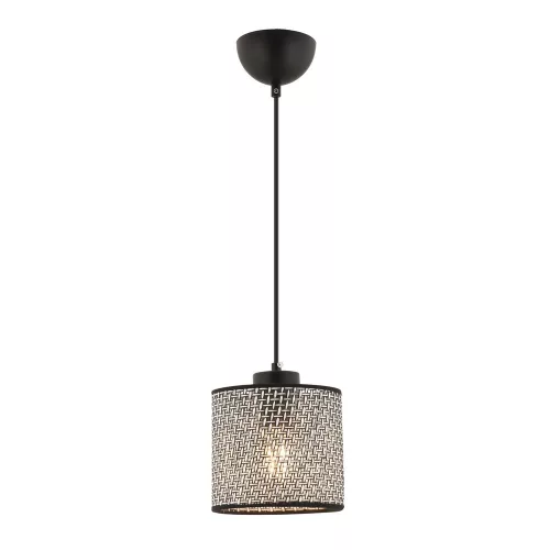 Elegáns szürke csillár, fém test, CE minősítés, E27 foglalat (max. 60 W), 50 cm magas, 15x15 cm pamut sapka | Tökéletes a modern lakberendezéshez