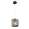 Elegáns szürke csillár, fém test, CE minősítés, E27 foglalat (max. 60 W), 50 cm magas, 15x15 cm pamut sapka | Tökéletes a modern lakberendezéshez