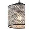 Elegáns szürke csillár, fém test, CE minősítés, E27 foglalat (max. 60 W), 50 cm magas, 15x15 cm pamut sapka | Tökéletes a modern lakberendezéshez