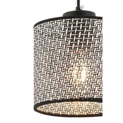 Elegáns szürke csillár, fém test, CE minősítés, E27 foglalat (max. 60 W), 50 cm magas, 15x15 cm pamut sapka | Tökéletes a modern lakberendezéshez
