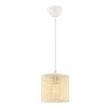 Elegáns fehér csillár, fém test, CE minősítés, E27 foglalat (max. 60 W), 50 cm teljes magasság, 15x15 cm pamut sapka | Tökéletes a modern lakberendezéshez
