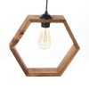 Elegáns fából készült csillár, barna, 30 cm sapka, 70 cm teljes magasság | Állítható kábel, E27 aljzat, max 40W | CE tanúsítvánnyal rendelkezik a modern lakberendezéshez