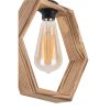 Elegáns fából készült csillár, 30 cm sapka, 70 cm magasság, állítható kábel, CE minősítés, E27 aljzat, természetes felület | Tökéletes a modern lakberendezéshez