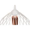 Elegáns fehér fém prizmás csillár, állítható magasság 65 cm, E27 foglalat, skandináv design | Tökéletes modern lakberendezéshez és világításhoz