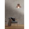 Elegáns fa csillár replika bambusz sapkával, 27 x 27 cm, magasság 55 cm | CE minősítésű, állítható kábel, E27 aljzat, barna kivitel | Modern dekorációhoz tökéletes