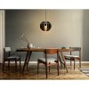 Elegáns fekete gömbcsillár, állítható magasságú 60 cm, MDF ház, E27 aljzat Max 40W | Modern skandináv dizájn a stílusos belső terekhez